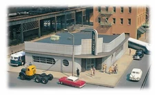 ART DECO STYLE URBAN CORNER BUS STATION HO Scale KIT CITYSCENES NEW OOP