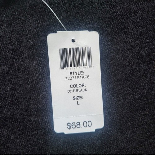 Maglione Kenzie nuovo con etichette nero mohair lana pipistrello scollo a V profondo Academia donna L - Foto 8 di 10