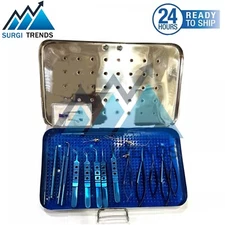 Eye Cataract Titanium Set 21 PCS Ophthalmic Surgical Instruments Set With Box