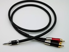 1x pure copper japan aux 3.5mm Stereo Mini to 2 RCA Audio Cable