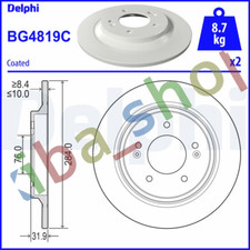 RIGHT OR LEFT BRAKE DISC SET 2 PCS REAR L/R FITS HYUNDAI CRETA GRANDEUR I30
