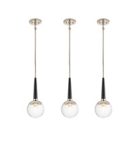 3 x Elstead Marilyn Pendant , Polished Nickel Quintiesse  (worth £330 )