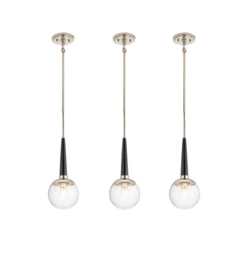 3 x Elstead Marilyn Pendant - Polished Nickel Quintiesse  (worth £330 )