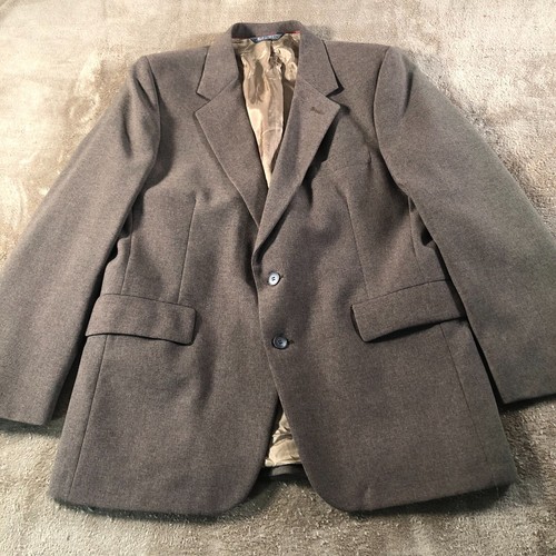 Vintage Levis Action Suit Mens Business Class Sportscoat Blazer 44R Brown USA - 第 1/18 張圖片