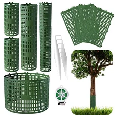 10pcs Tree Guards Trunk Protector Tree Trunk Protector with Twist Ties Resizable