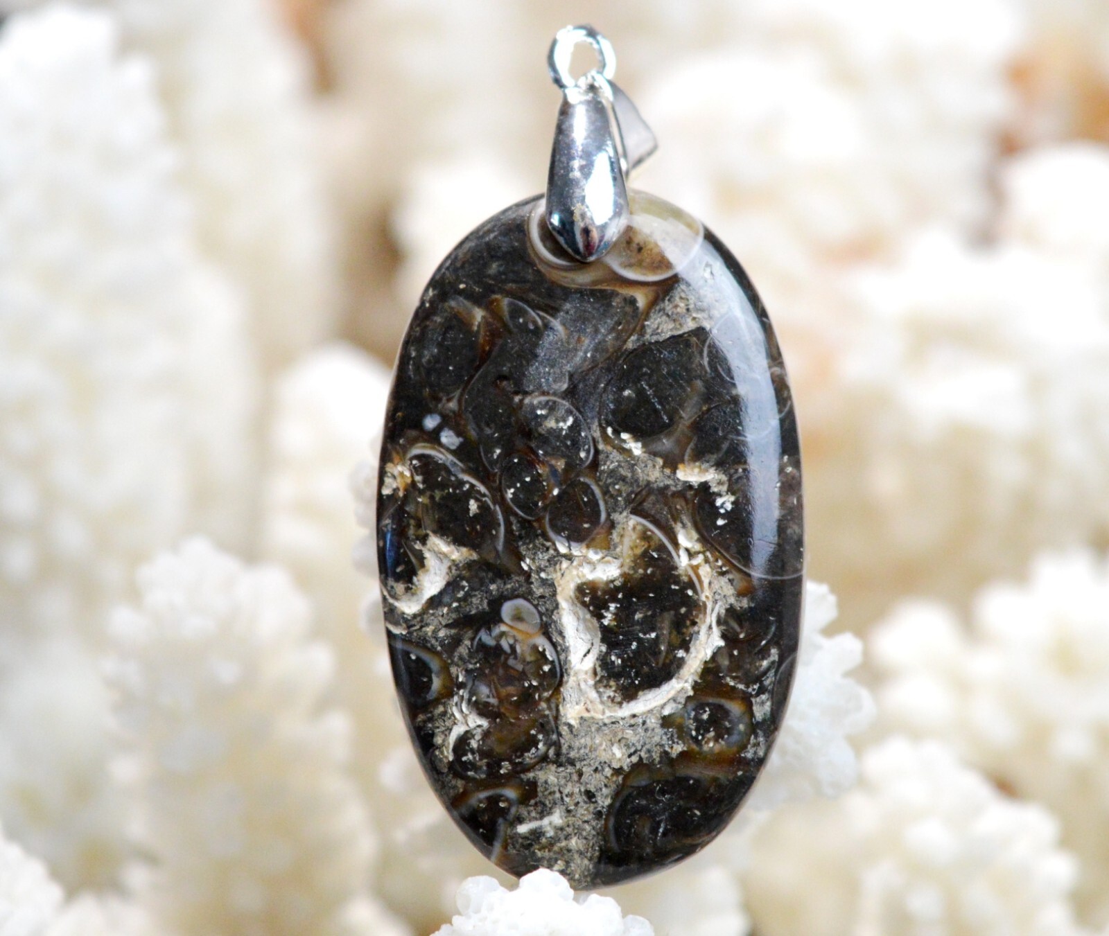 Agate turitelles naturelle 44 carats pour pendentif | Minéral de collection USA DV25