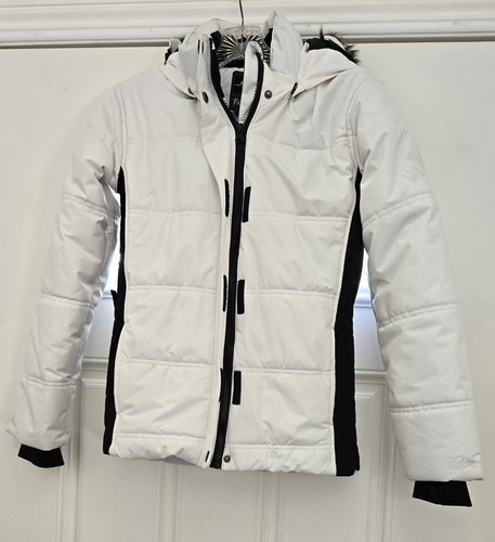 Pulse Ski Jacket Youth M (10/12) White Insulated Hooded Puffer Snow Winter Coat - Picture 18 of 19