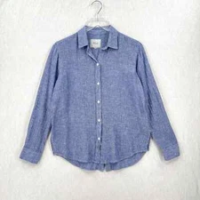RAILS Shirt Womens XS Blue White Sydney Button Up Royal White Stripe Long Sleeve