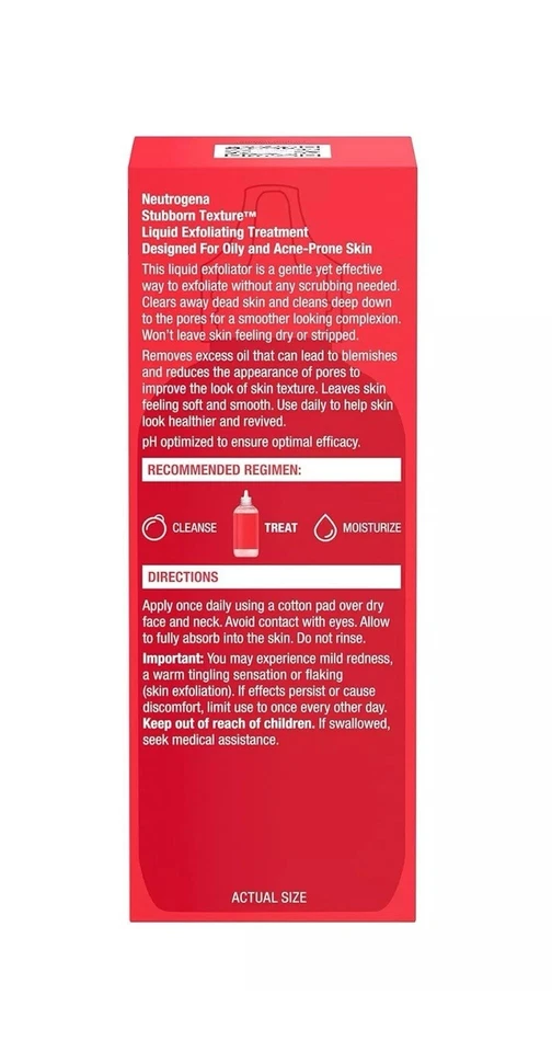 Neutrogena Stubborn Texture Liquid Exfoliant w/7% AHA Blend & Pro-Vitamin B5 NIB - Image 2 of 3