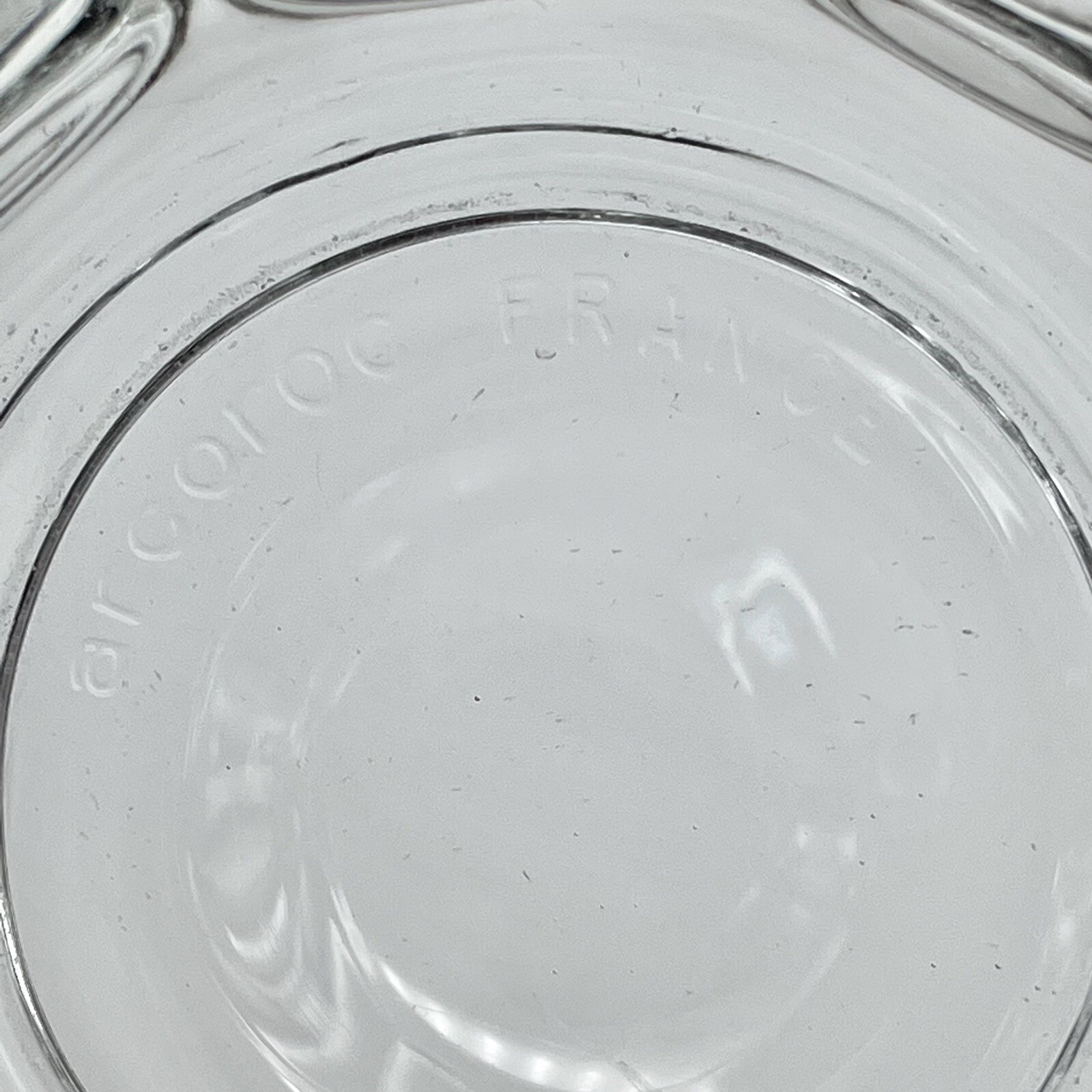 Lot of 2 Vintage Arcoroc France Britannia Beer Mugs Thumbprint Clear