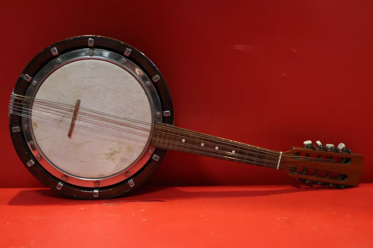 Vintage Banjo Mandolin Banjoline 8strings with Resonator GT146