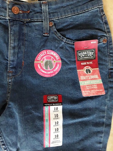 signature by LEVI Strauss Levi's denim Totally Slimming Bootcut jeans sz 10S nwt - Picture 2 of 3