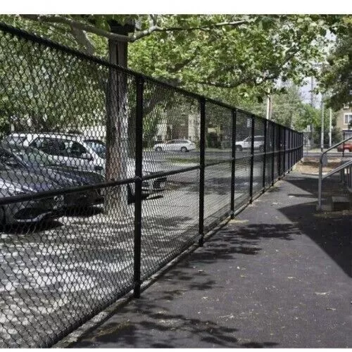 Fence Wire 12m x 1800mm high chainmesh Fence PVC coated Black Chainlink Rolls - Picture 8 of 11