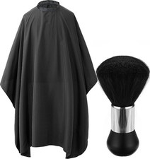 Professional Hair Cutting Cape with Neck Duster Brush, Salon Barber Cape, Hairdr