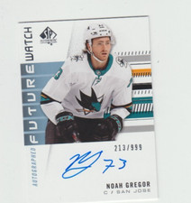 Noah Gregor Rookie 2019-20 SP AuthenticFuture Watch # 213/999