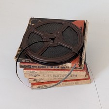 Vintage News Parade 8 Mm Film Lot - 6 WW II Era Reels In Box