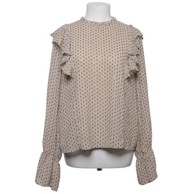 Loavies, Bluse, Größe: M, Beige/Schwarz, Polyester, Gepunktet, Damen #eNx