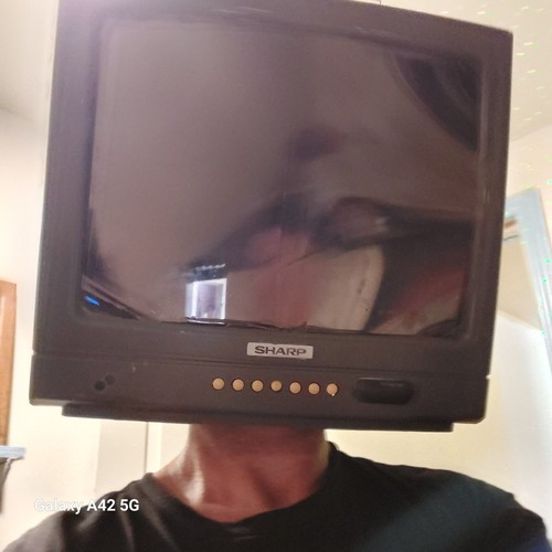 tv head piece costume hand made only one of a kind. It fiys a medium size head