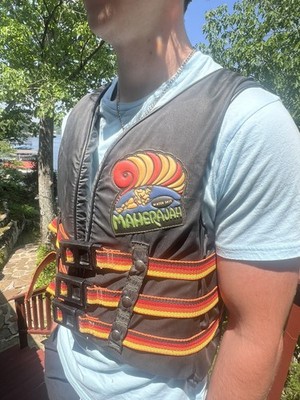 Vintage Maherajah Water Skis Life Jacket Adult Medium Rare Edition  