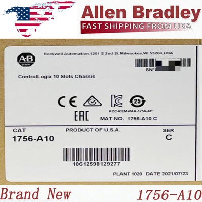 New Sealed AB 1756-A10 ControlLogix 10 Slots Chassis Free Shipping PLC 1PC US
