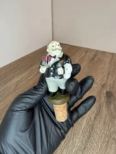 Vintage Waiter Holding Drinks Bottle Stopper