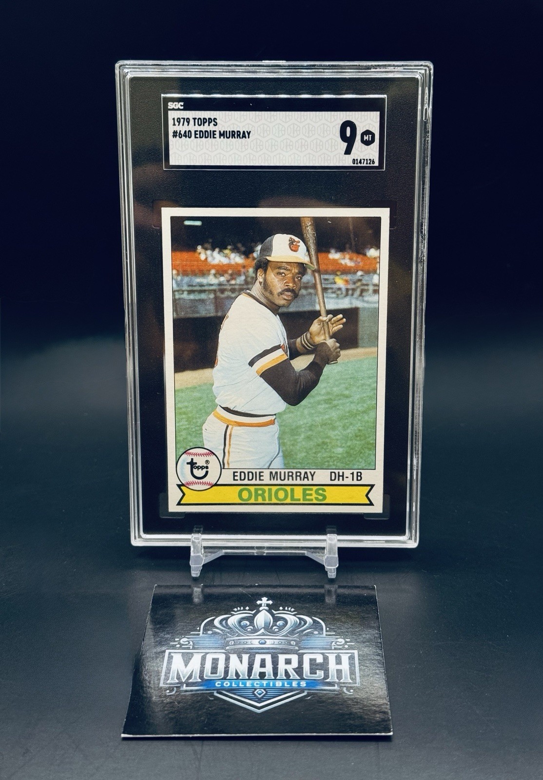 1979 TOPPS #640 EDDIE MURRAY ORIOLES HOF SGC 9 High Grade! Pop 38 Only 1 Higher!