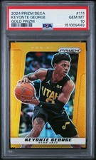2024 PANINI PRIZM DECA | GOLD PRIZM #7/10 KEYONTE GEORGE PSA 10 Pop 2