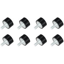 8pcs M4 Thread Rubber Mounts Vibration Isolators Cylindrical W Studs 15 x 8mm