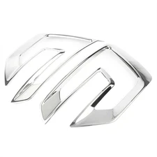 2PCS ABS Chrome Front Fog Light Trim Cover Bezel Fit For Ford Explorer 2016-2017