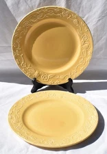 Homer Laughlin - YELLOW - OVEN SERVE - Set of 2 - 10" DINNER PLATES