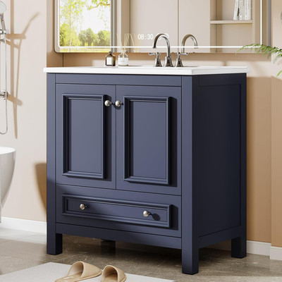 Modern Bathroom Vanity with Sink, Freestanding Bathroom Vanities Cabinet with Ce