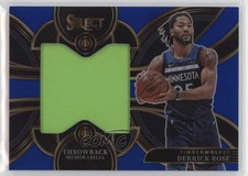 2023-24 Panini Select Throwback Memorabilia Blue Prizm 41/75 Derrick Rose 14t3