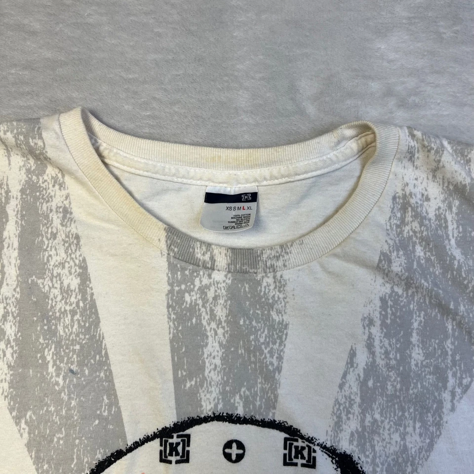 Kr3W Graphic T Shirt Skull Print Mens Size Medium Skater Tee Y2K Muska - Image 3 of 4