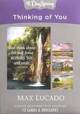 DaySpring - Max Lucado - Thinking of You - 4 Design Assortment with Scripture -