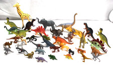 Bulk Lut of 38 Dinosaurs and Various Animals Small Pretend Play Figures 1" - 6"