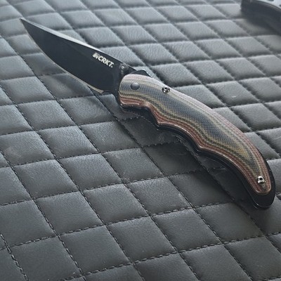 CRKT Endorser 1105X Pocketknife Micarta Handle SS Drop Point Liner Lock