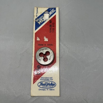 True Value 1/4-28 NF DIE ''Made in USA'' New Orignal Stock NIP