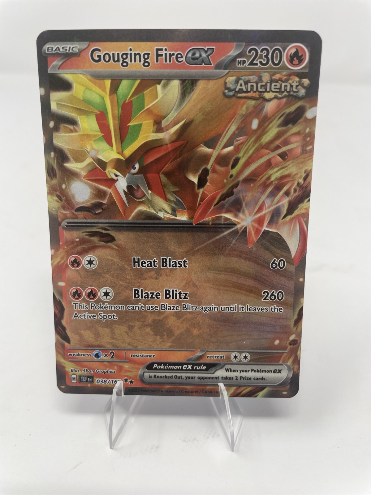 Pokemon TCG Gouging Fire EX Temporal Forces 38/162 NM