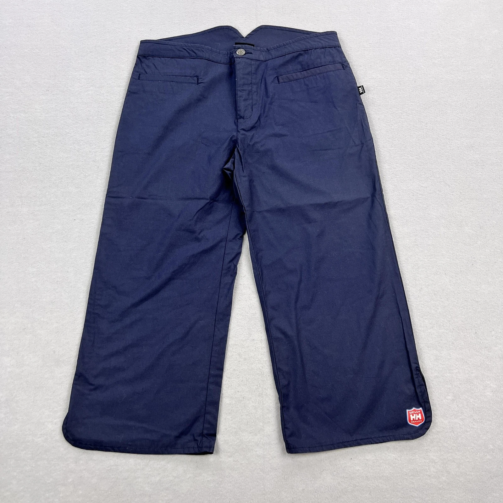 Helly Hansen Rain Pants Mens M 32x30 Blue Cotton Stretch Wide Leg Casual