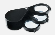 SE ML26 Triple Lens 5X Folding Magnifier Loupe Jewelry Coin Stamp New Box