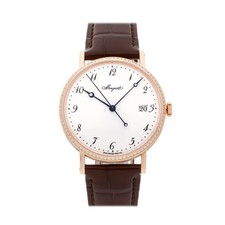 Breguet Classique Rose Gold Auto 38mm Diamond Set Strap Watch 5178BR/29/9V6/D000