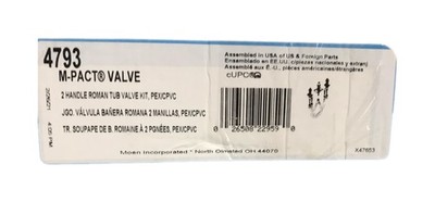2-Handle 3-Hole Roman Tub Adjustable Rough-In Valve - 1/2'' CPVC PEX Connection