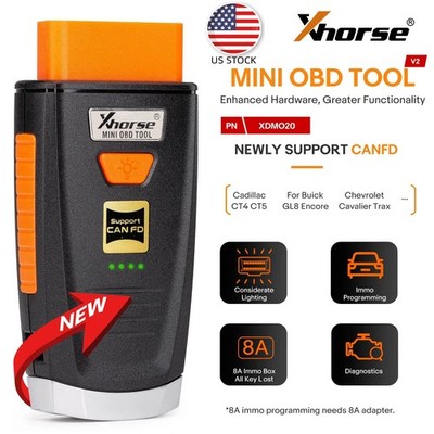 XHORSE XDMO20 MINI OBD TOOL V2 Support CANFD IMMO Pro-garmming CAN FD Protocol