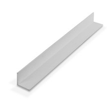 1935-Wh White 3/4" X 3/4" Styrene Plastic Even Leg Angle Moulding