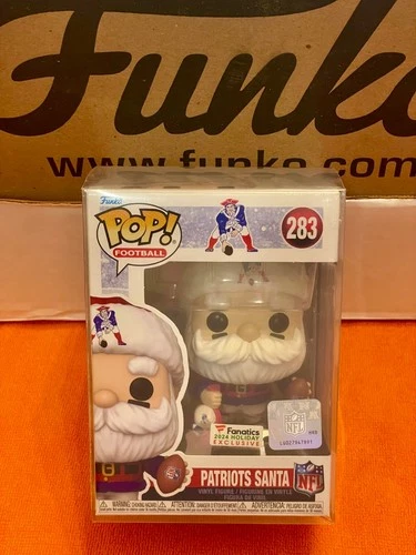 FUNKO POP! NFL PATRIOTS SANTA FANATICS EXCLUSIVE W/t Protector New England #283