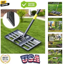Heavy Duty Lawn Leveling Rake – Anti-Flipping 17" Head for Perfect Turf Handling