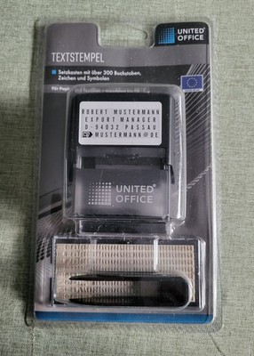 UNIDET OFFICE Textstempel Trodat GmbH OVP Stempel + Textplatte Papier & Textilie