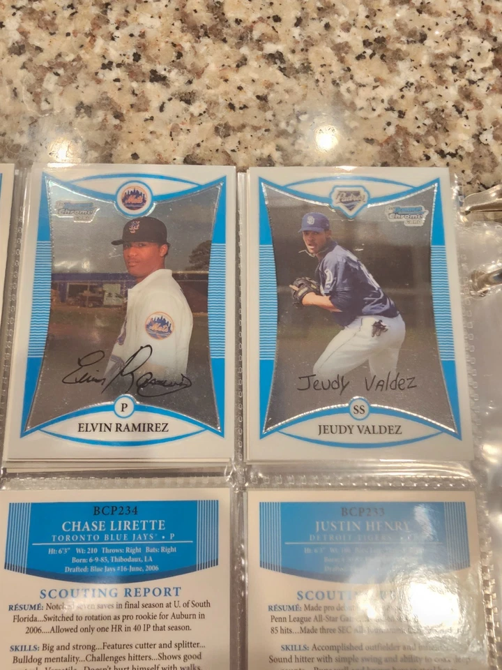 Bowman Chrome Prospects 2008 serie completa juego de dos bases BCP131 - BCP240  Foto 4 de 4