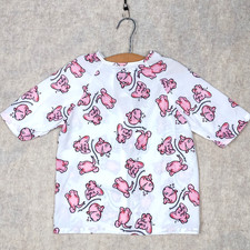 Vtg Childs Hospital Gown Small Medline Medcrest Dino Whale Elephant 80's USA