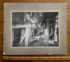 Antique Late 1800's Mining Occupational Cabinet Card Mounted Photo Coal Mine